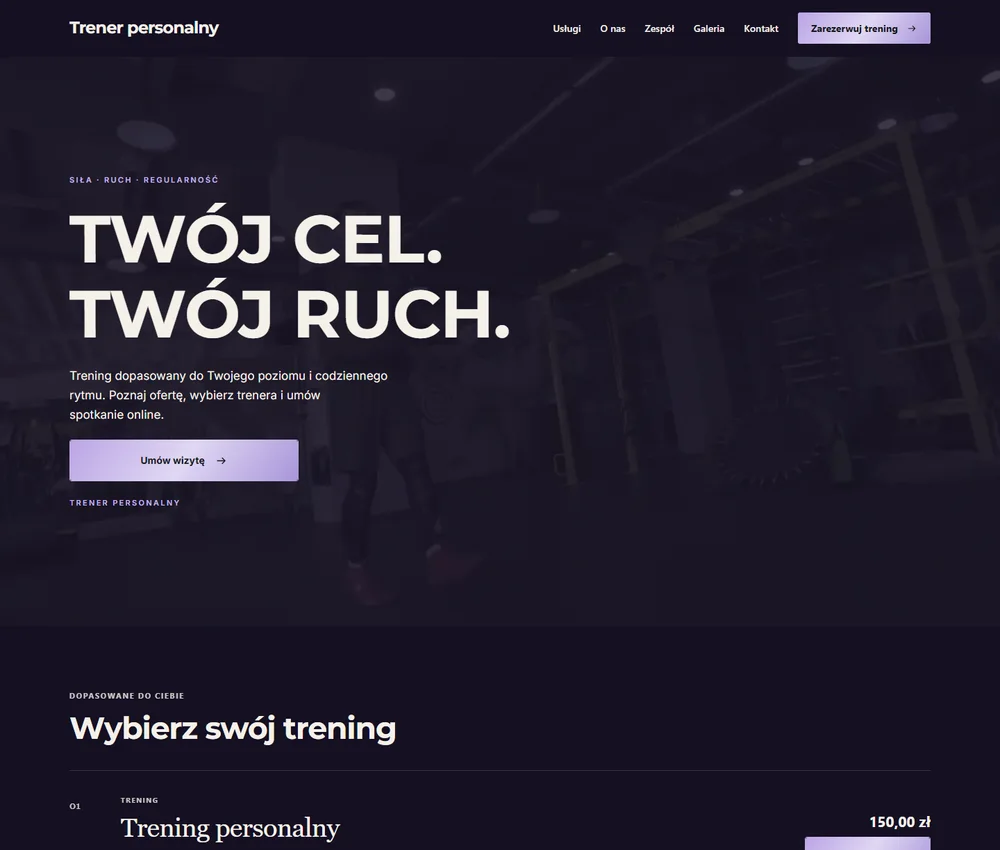 Pierwszy ekran Violet Studio Panorama