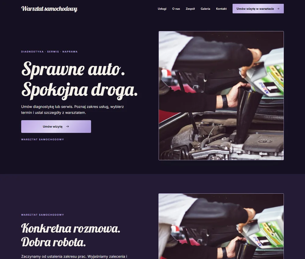 Pierwszy ekran Violet Signature Split